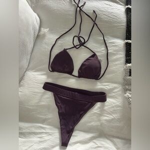 Kittenish Deep Purple Bikini Set